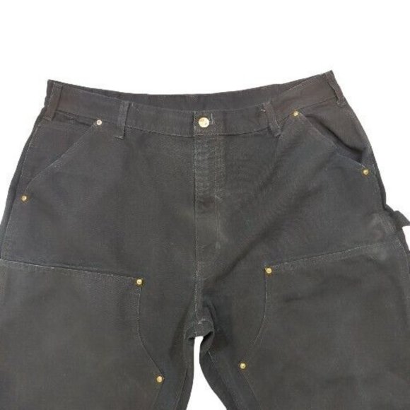Vtg Carhartt Men's B01 BLK Double Knee Carpenter Jeans 40x30 USA Loose Original - Picture 2 of 10